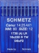 Иглы для кожи Schmetz 1738 (A) LR (DВx1 LR) №80 для промышленных швейных машин