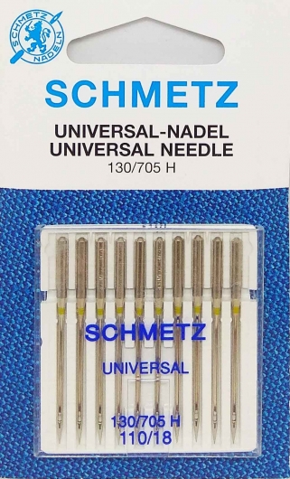 Иглы универсальные Schmetz №110 в наборе 10 игл