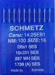 Иглы для трикотажа Schmetz DBx1, SES №100 для промышленных швейных машин