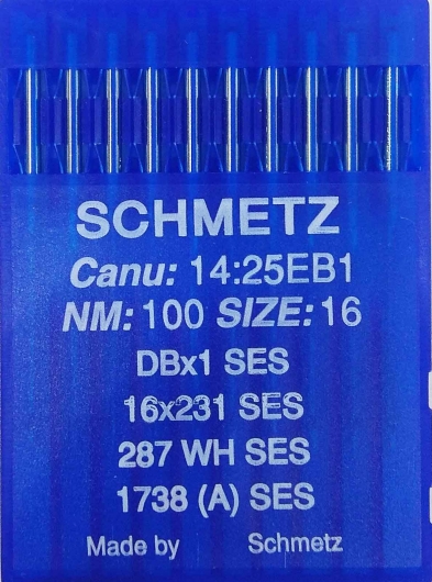 Иглы для трикотажа Schmetz DBx1, SES №100 для промышленных швейных машин