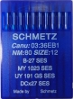Иглы для трикотажа Schmetz DCx27, SES №80 для промышленных оверлоков