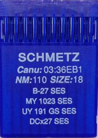 Иглы для трикотажа Schmetz DCx27, SES №110 для промышленных оверлоков