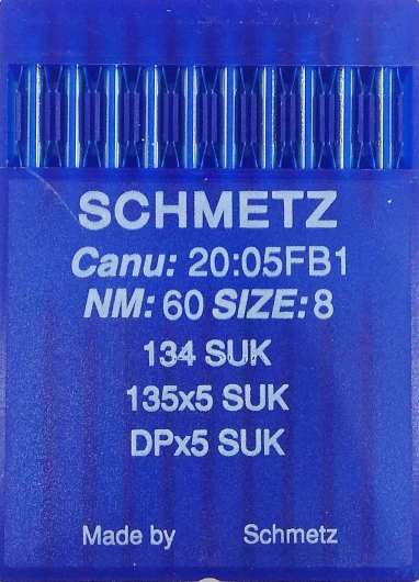 Иглы Schmetz DPx5, SUK №60 для промышленных швейных машин