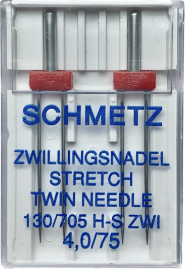 Игла двойная для стрейча Schmetz №4,0/75 с двумя иглами в пластине