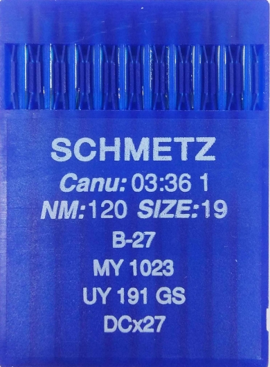 Иглы Schmetz DCx27 №120 для промышленных оверлоков