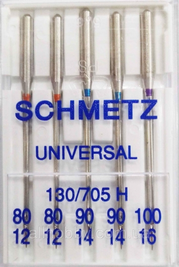 Иглы универсальные Schmetz ассорти №80-100