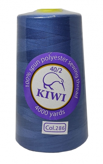 Нитки швейные Kiwi синий-джинс 4000 ярдов №40/2 (286)