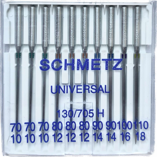 Иглы универсальные Schmetz ассорти №70-110 в наборе 10 игл