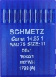 Иглы универсальные Schmetz DBх1 №75 для промышленных швейных машин