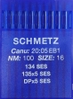Иглы для трикотажа Schmetz DPx5, SES №100 для промышленных швейных машин