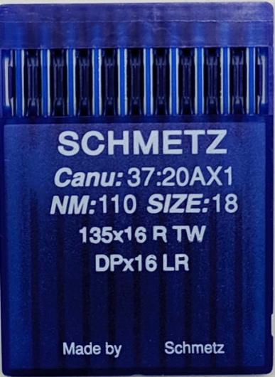 Иглы Schmetz DPx16 LR для Кожи (DPx17 LR) №110 для беспосадочных промышленных швейных машин