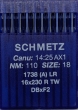 Иглы для кожи Schmetz 1738 (A) LR (DВx1 LR) №110 для промышленных швейных машин