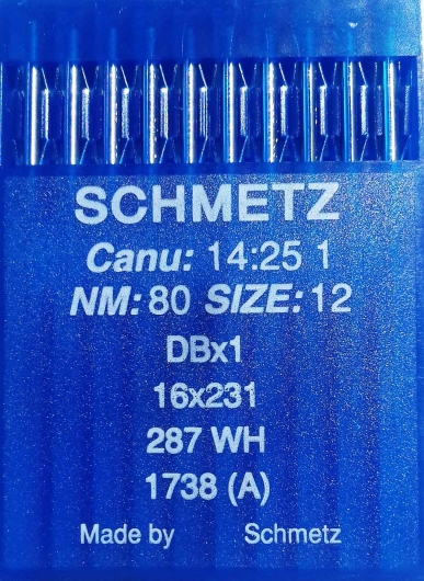 Иглы универсальные Schmetz DBх1 №80 для промышленных швейных машин