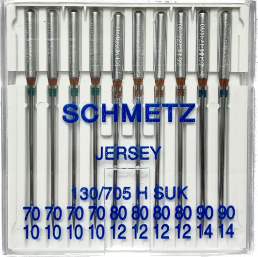 Голки для трикотажу Schmetz асорті №70-90 в наборі 10 голок