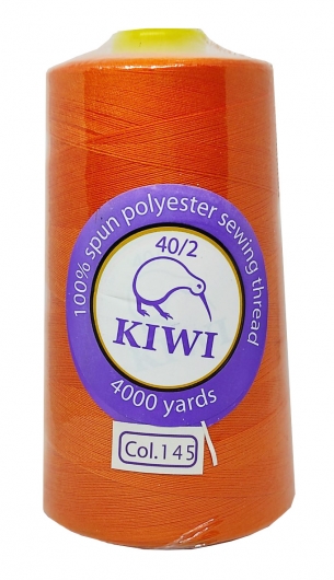 Нитки швейні Kiwi помаранчеві 4000 ярдів №40/2 (145)