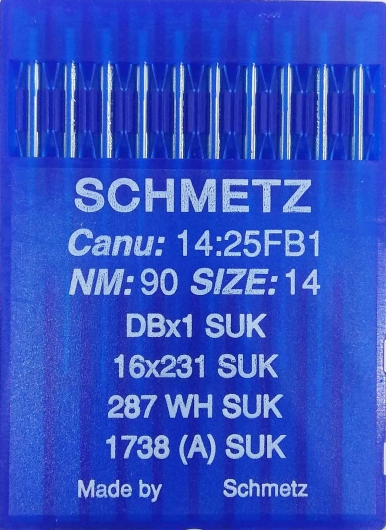 Голки Schmetz DBх1, SUK №90 для промислових швейних машин