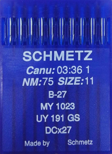 Голки Schmetz DCx27 №75 для промислових оверлоків