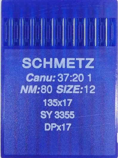Голки Schmetz DPх17 №80 для безпосадкових промислових швейних машин