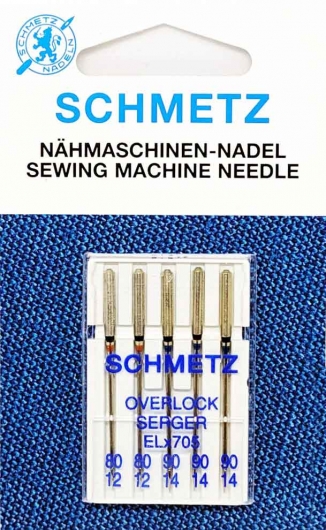 Голки для оверлока Schmetz асорті №80-90