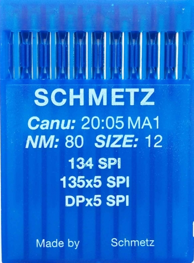 Голки Schmetz DPx5, SPI №80 для промислових швейних машин
