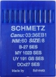  Голки для трикотажу Schmetz DCx27, SES №60 для промислових оверлоків