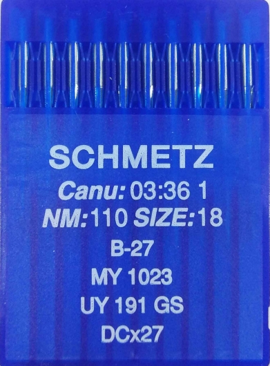 Голки Schmetz DCx27 №110 для промислових оверлоків