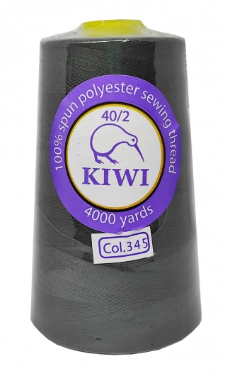 Нитки швейні Kiwi сірі 4000 ярдів №40/2 (345)