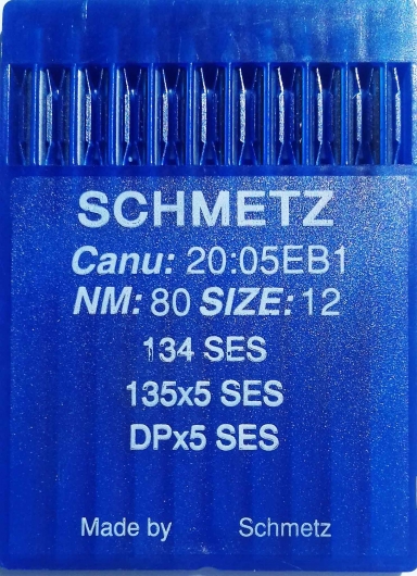 Голки для трикотажу Schmetz DPx5, SES №80 для промислових швейних машин