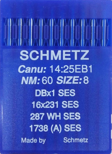 Голки для трикотажу Schmetz DBx1, SES №60 для промислових швейних машин