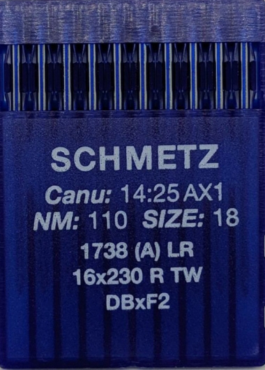 Голки для шкіри Schmetz 1738 (A) LR (DВx1 LR) №110 для промислових швейних машин